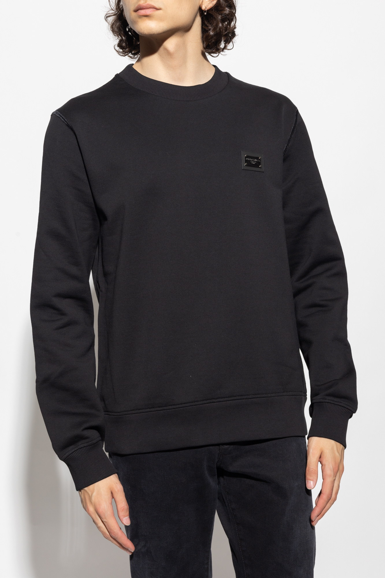 Czarny Bluza z logo Dolce & Gabbana - Vitkac Polska